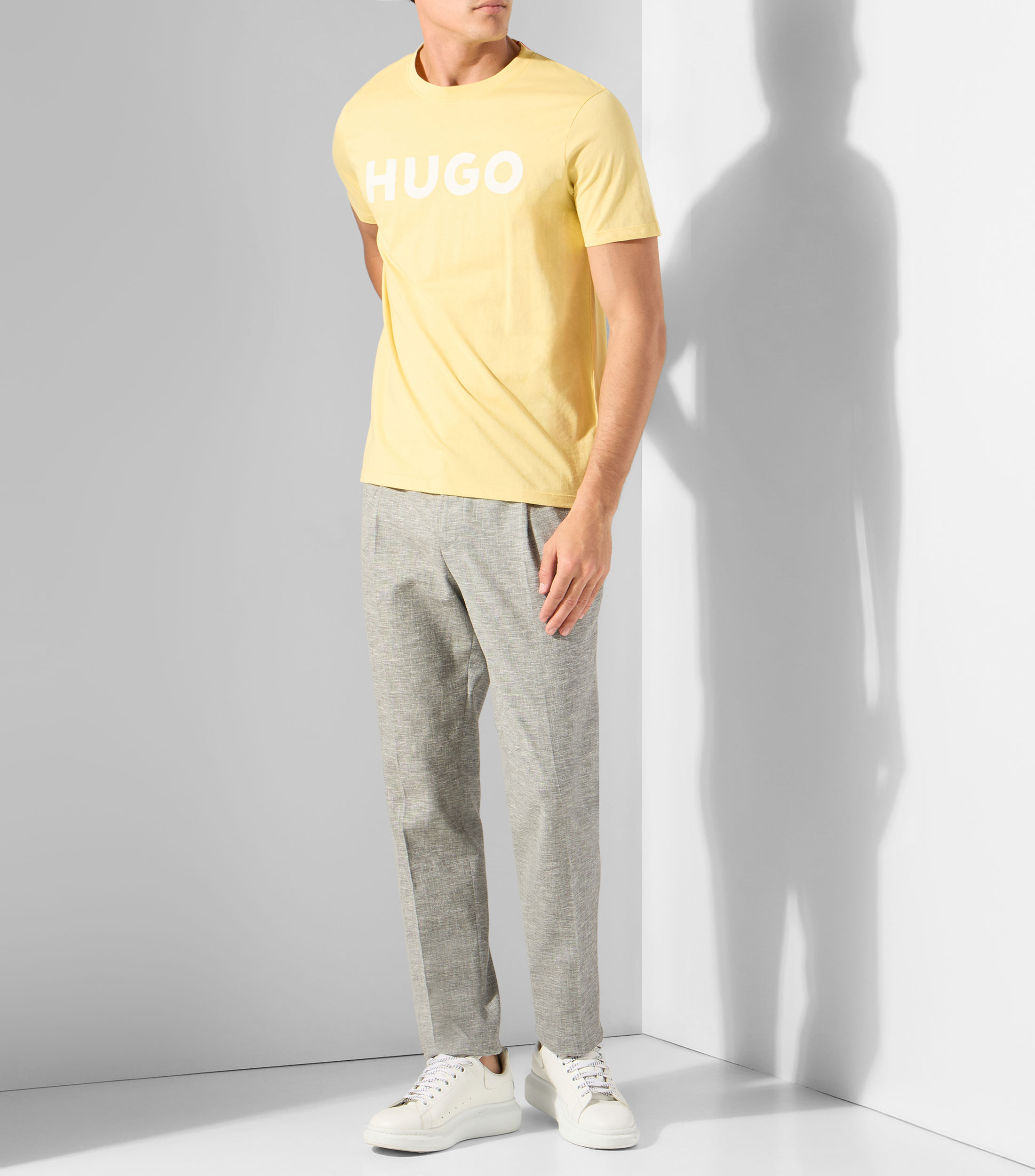 Playera de punto de algodón con logo estampado Hombre